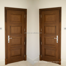 4 panel Walunt Veneer wooden door with raised molding for Apartment